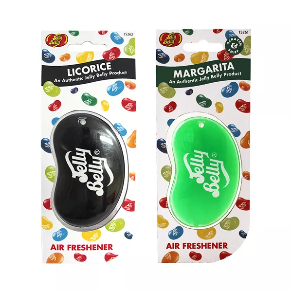 2x Jelly Belly 3D Gel Car Home Air Freshener Freshner Scent LICORICE + MARGARITA