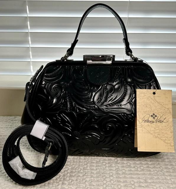 Patricia nash gracchi frame leather satchel deals