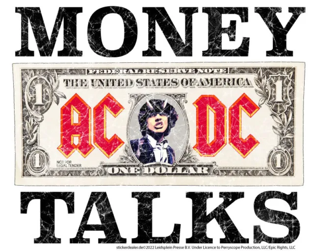 AC/DC Aufkleber Money Talks Sticker Bands Rock Metal Heavy ca. 12x10 cm