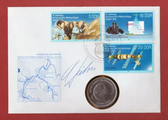 Gemeinsame Weltraumflug Udssr - Ddr ** Mit Original Unterschrift Sigmund Jähn