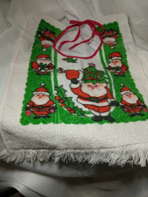 Vintage Santa Baby Bib Towel
