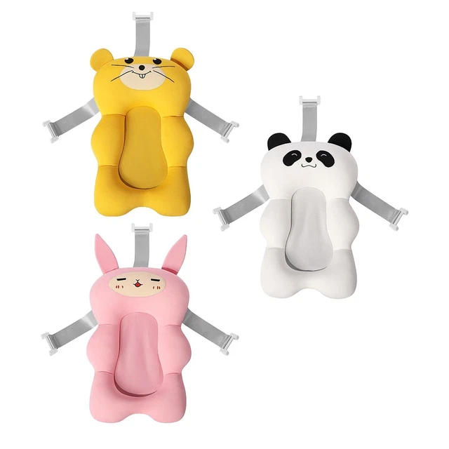 Cute Baby Bath Seat Support Mat Floating Anti-Slip Soft Comfortable Baby Bath