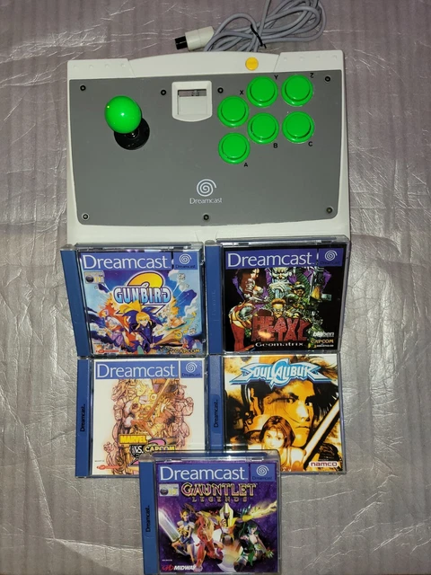 Sega Dreamcast Arcade stick-Gunbird 2-Heavy Métal-Gauntlet Legends...
