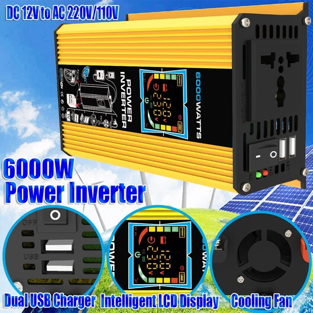 Auto Wechselrichter 5VDC/2.1a Staubdicht Wasserdicht 1 Stücke 1000W 12VDC