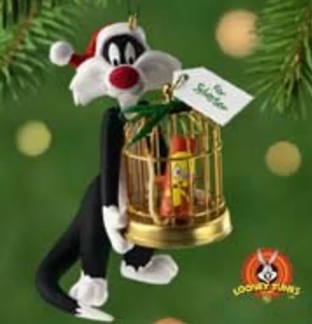 Hallmark Keepsake Sylvesters Bang Up Gift 1999 "Looney Tunes" Ornament 💥