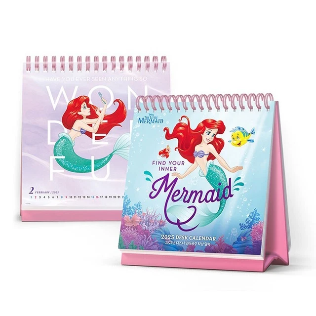 2025 DISNEY THE Little Mermaid Ariel Korean Desk Calendar Room