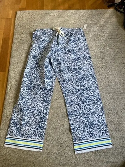 Women's Gap Cotton blue & white cotton pyjama bottoms PJ size L