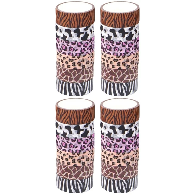 24 Rolls Animal Imprimés Washi Tapes Decorative Washi Tapes Hand Account Tapes