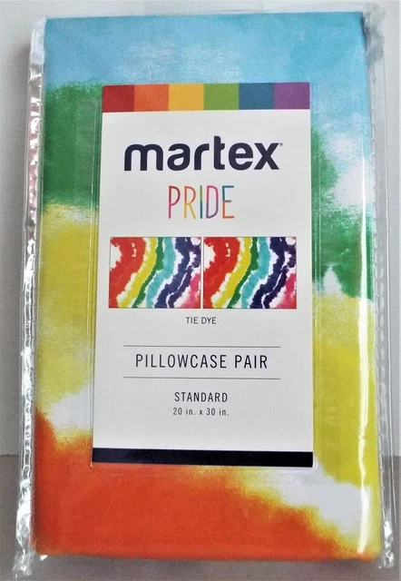 Martex Pillowcase / Tie Dye / Multi-Color  / Standard Pillowcase Pair