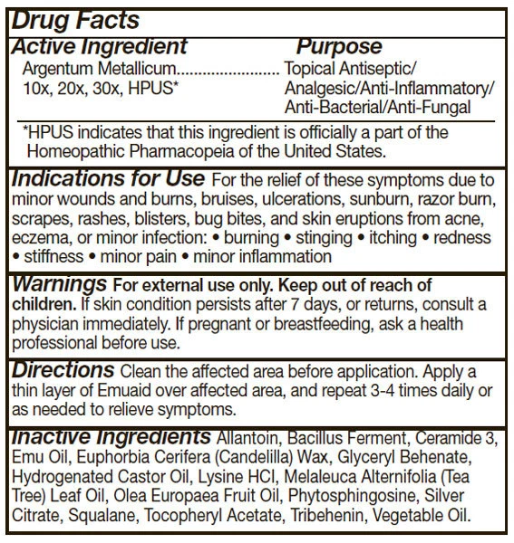 EMUAID OINTMENT FOR Psoriasis Dermatitis Eczema Rosacea Acne Bedsores