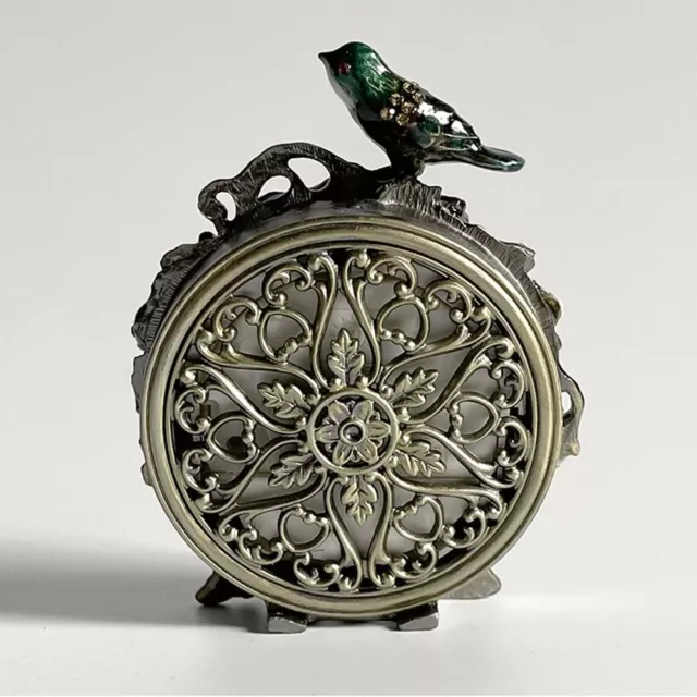 Bird Enamel Vintage Clock Bird Table Clock Vintage Alarm Clock for Living Room