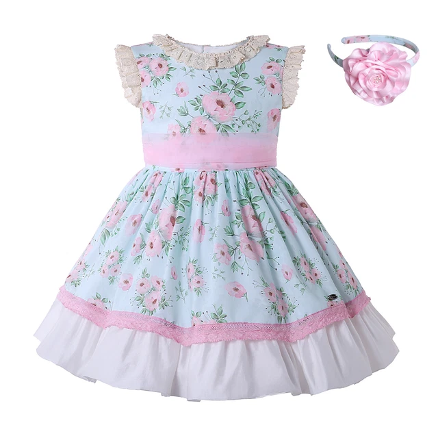 Pettigirl Girls Floral Dresses 3-4 4-5 5-6 7-8 9-10 11-12 Years Spanish Clothes
