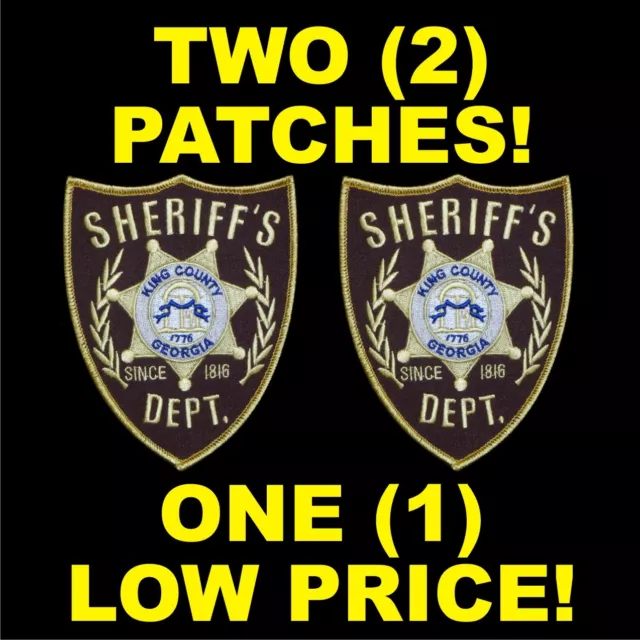 Two (2) Walking Dead Sheriff Patch Haloween Zombie Costume Prop Rare