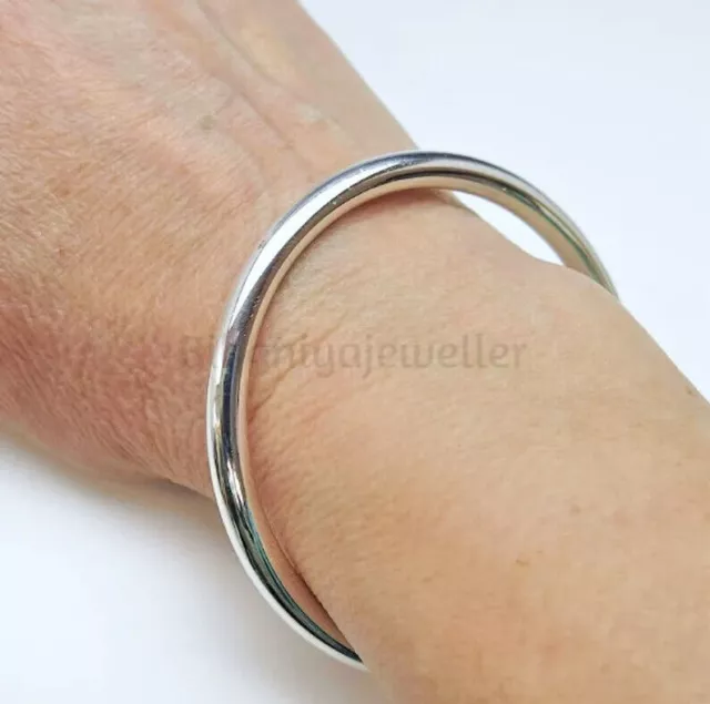 925 Silver Plain Bangle 5mm Silver Women Bangle Charm Silver Bangle Gift For Her