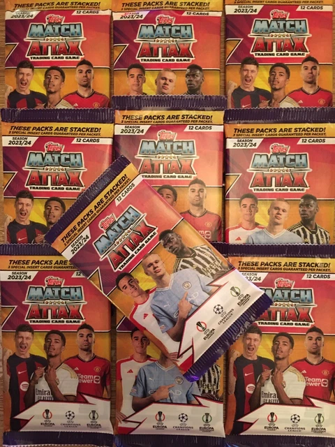 Topps Match Attax 2023/24 - 10 confezioni nuove/sigillate in fabbrica - spedizione gratuita