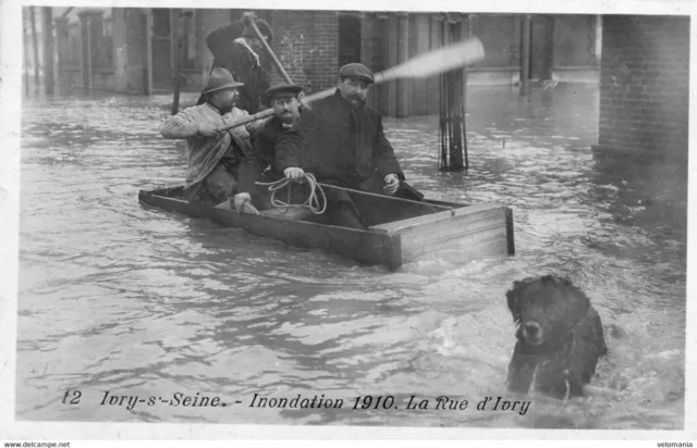 15132 cpa 94 Ivry sur Seine - Inondation 1910 - la Rue d'Ivry