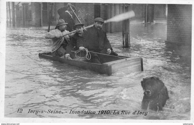15132 cpa 94 Ivry sur Seine - Inondation 1910 - la Rue d'Ivry