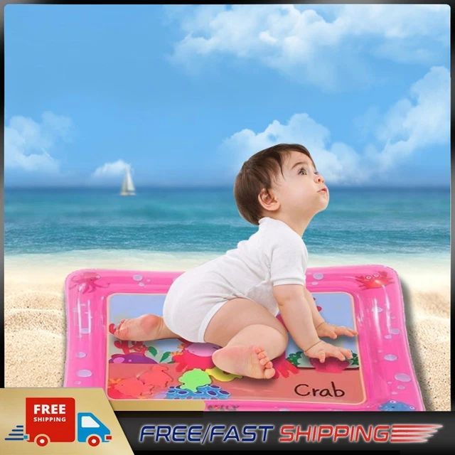 Animal Water Mat PVC Baby Water Play Mat Double Edge for Activity (Crab)