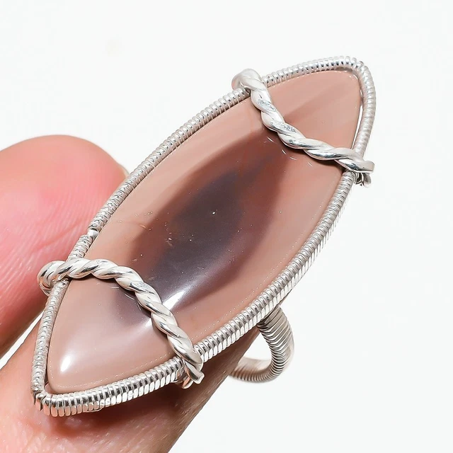 Imperial Jasper Gemstone 925 Sterling Silver Jewelry Ring Size 10