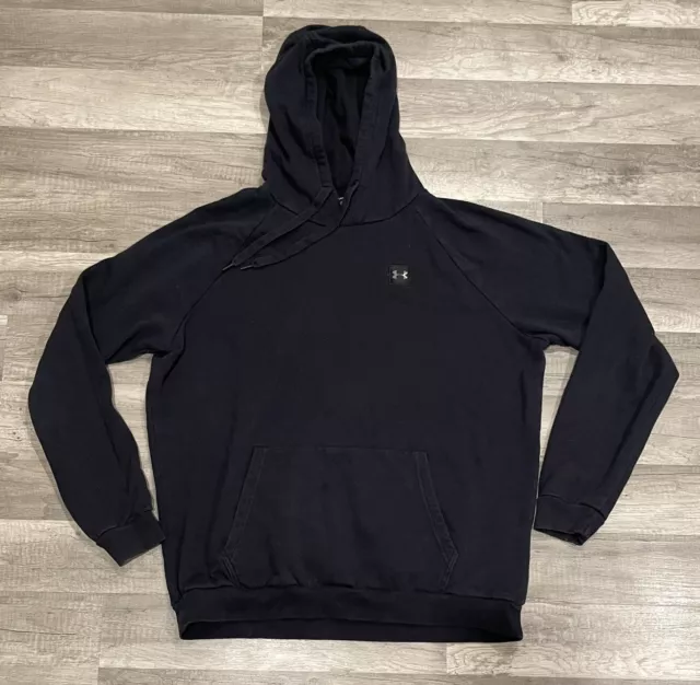 Under Armour Black Hoodie Sweatshirt Mens XL Fits Like L