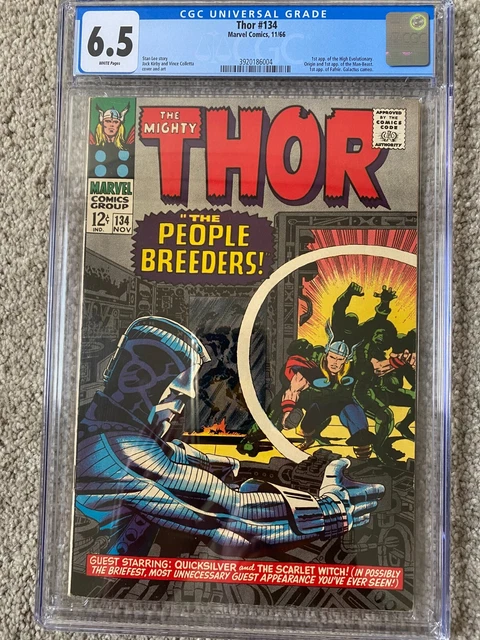 The Mighty Thor #134 Cgc 6.5 Key Issue 1St High Evolutionary Gotg3 Movie