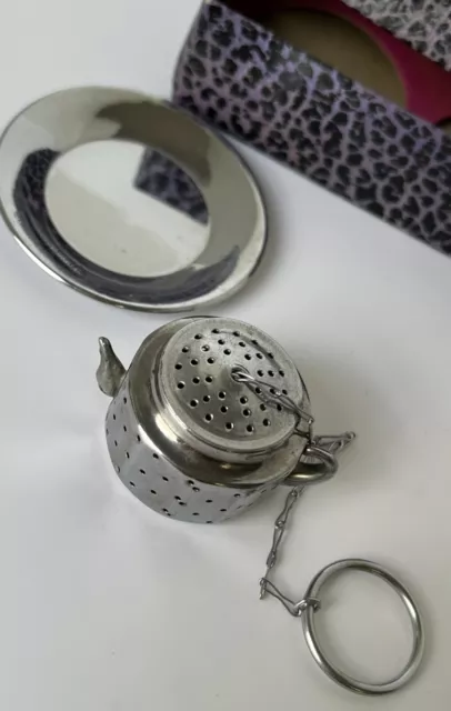 Vintage Tea Infuser Mini Teapot Shape with Saucer Made In Occupied Japan Vintage Tea Infuser Mini Teapot Shape with Saucer Made In Occupied Japan