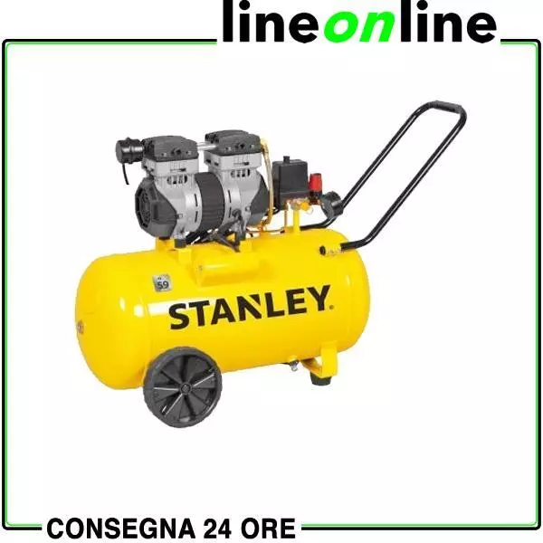 Stanley DST 150/8/50 Compressore ad aria 50 lt silenzioso  1,3Hp 8bar oil free