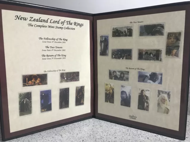 New Zealand Lord of the Rings THE CONNOISSEUR COLLECTION Complete Mint Stamp Set