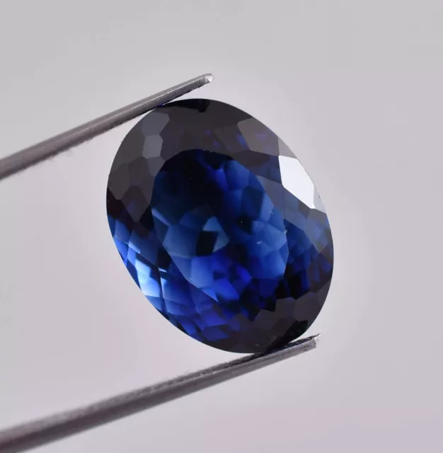 17 x 13 mm 22.45 Ct Natural Royal Blue Ceylon Sapphire Gemstone (GIT) Certified