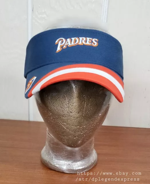Vintage MLB San Diego Padres Blue Orange Adult Visor Hat Cap Drew Pearson