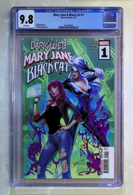Mary Jane & Black Cat #1 (2023 Marvel Comics) J Scott Campbell 1st Print CGC 9.8