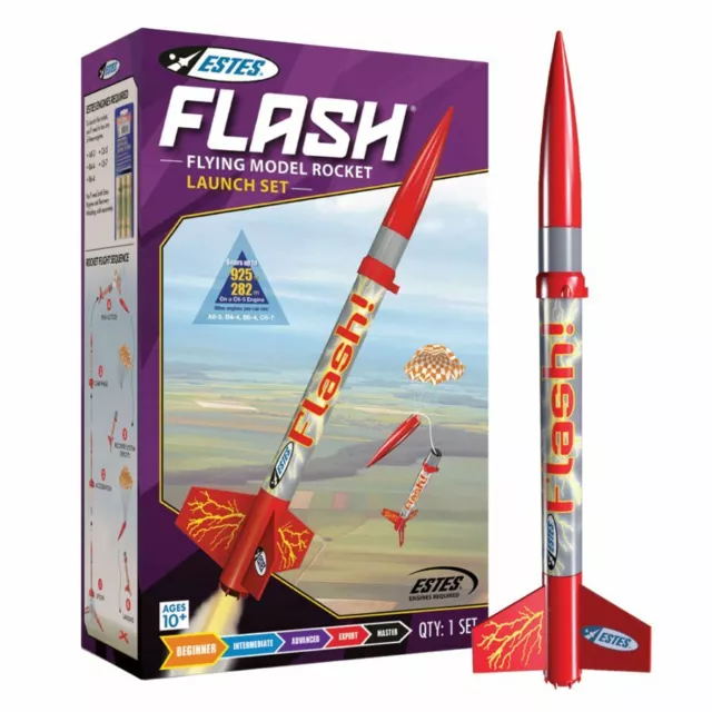 Estes 1478 Flash Model Rocket Beginner Launch Set E2X Model Rocket Kit EST1478