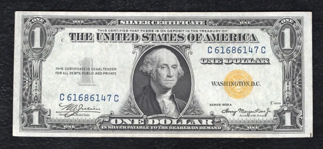 Fr. 2306 1935-A $1 One Dollar “North Africa” Silver Certificate Extremely Fine B