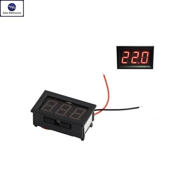 Voltmetro Digitale LED 5 Cifre 0-33V DC - Misuratore Di Tensione Per