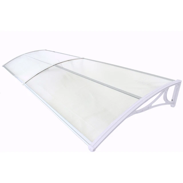 Tettola porta d'ingresso copertura tetto tetto tettoia a baldacchino casa ingresso porta 200x100 cm bianco
