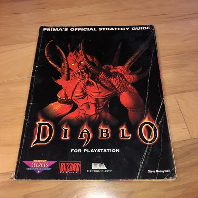 extrêmement rare Diablo PS1 Prima Official Strategy Guide-Steve Honeywell 