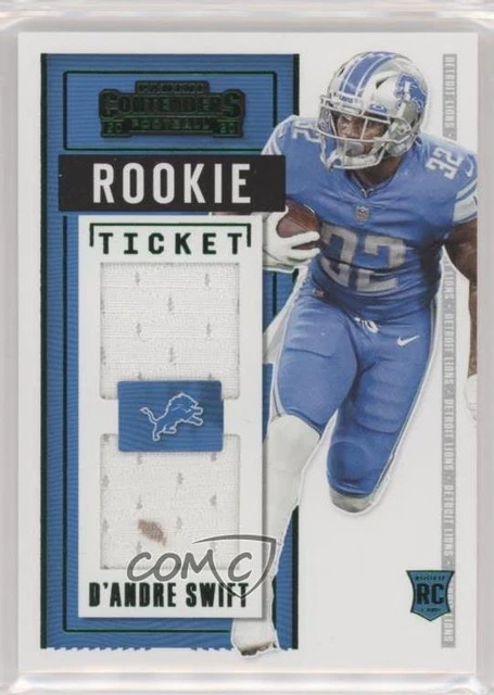 2020 Panini Contenders Ticket Dual Swatches D'Andre Swift #DS14 Rookie RC