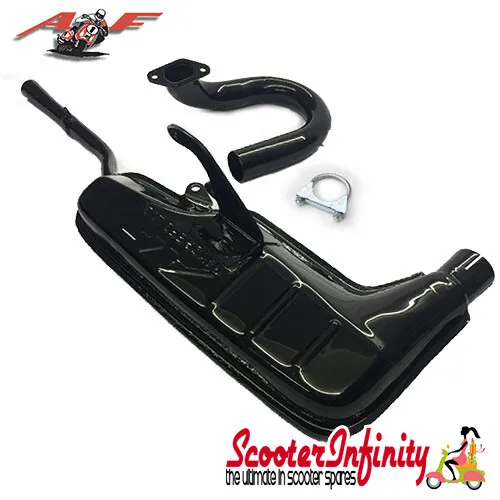 Exhaust AF Clubman 42mm (Gloss Black) (Lambretta LI, SX, TV, GP - Series 1, 2 &