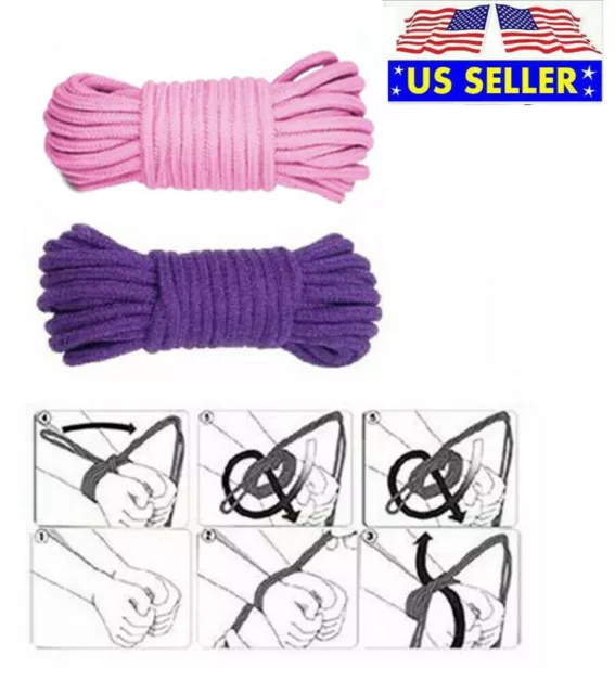 32ft/10m Soft Cotton Rope Silk Bondage Restraint Japanese BDSM Tie UpPlay