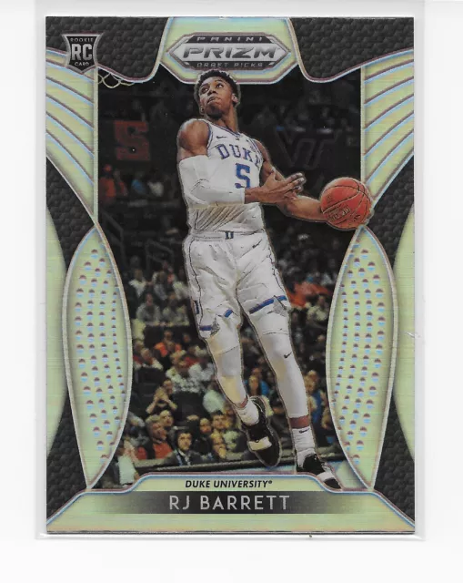 RJ Barrett 2019-20 Panini Prizm Draft Silver Prizm Refractors RC New York Knicks