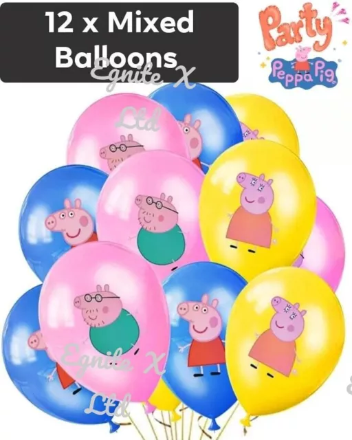 PEPPA PIG Birthday Decorations Set Party Balloons Children Kids Supplies Banner 3