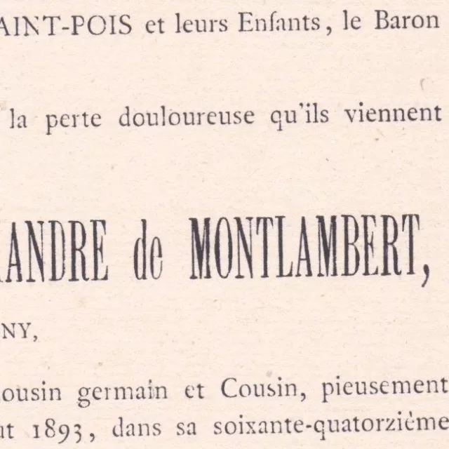 Louis Edmond Arthur Alexandre De Montlambert Château Grugny 1893 Maire
