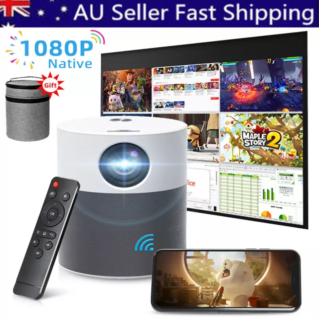 Mini Projector 1080P LED Projetor 4K Video Bluetooth Beamer Smart Home Theater
