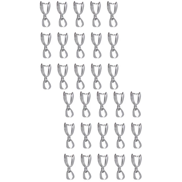 100 piezas Collar de cobre 20 mm Hebilla Colgante Pellizcado Clip Fianza Colgante Cuentas