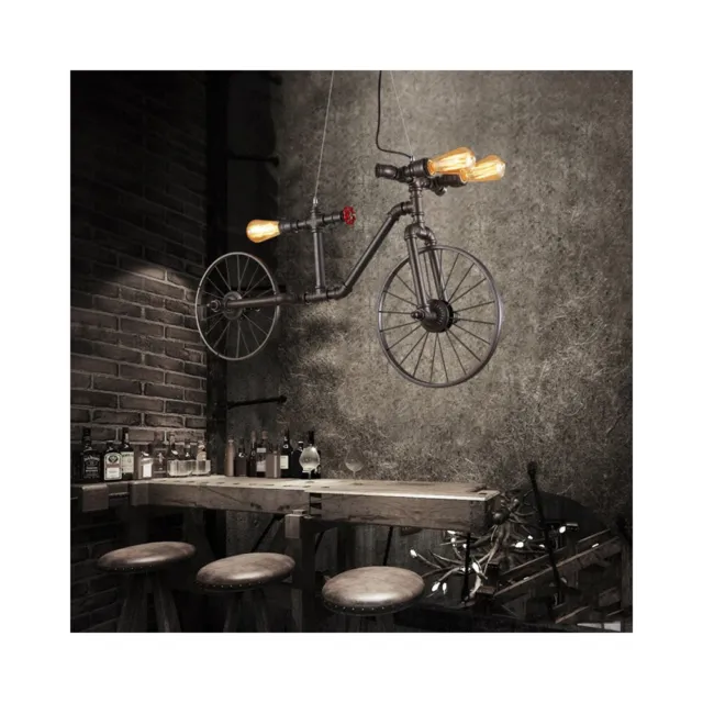 Hanging Bicycle Chandelier Wall Art Restaurant Decor Industrial Art Rustic Art