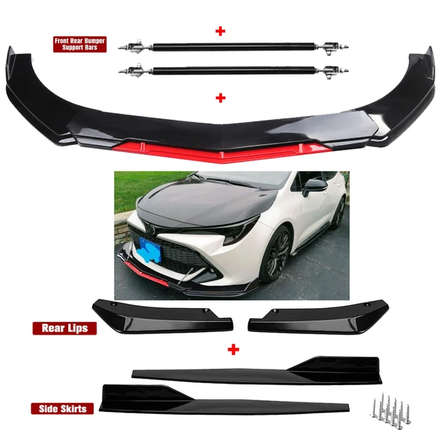Front Rear Bumper Lip Spoiler Splitter Body Kit Side Skirt For Toyota Corolla