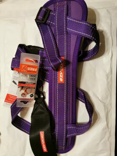 EzyDog Chest Plate Dog Harness & Car Restraint Purple Size XL