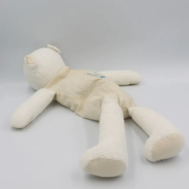 Doudou peluche bouillotte micro ondable ours blanc beige SCANDINAVIAN  - 27935