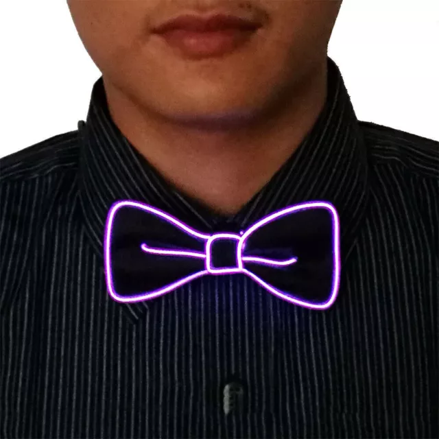 Cravatta LED cravatta fiocco costume natalizio festa spettacolo cravatta decorazione gioielli uomo Z3T6 2