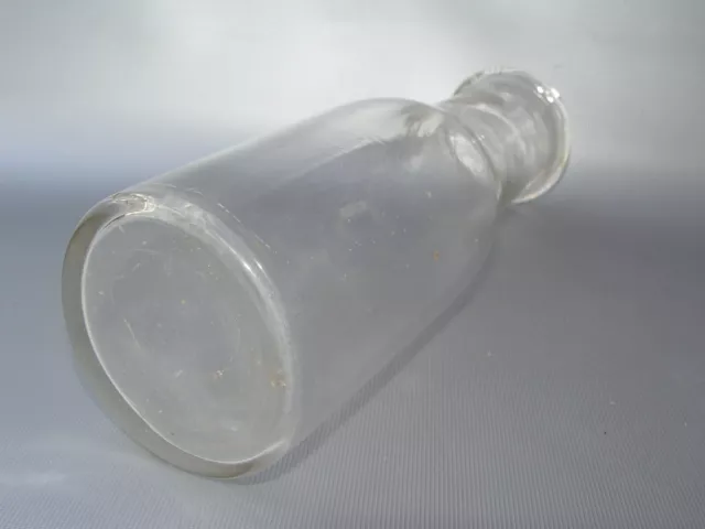 +ANTIK+ Waldglas Glas Flasche / Medizin / Apotheke umgelegter Rand um 1850 3